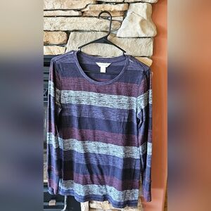 Small Christopher & Banks, striped, long sleeve shirt